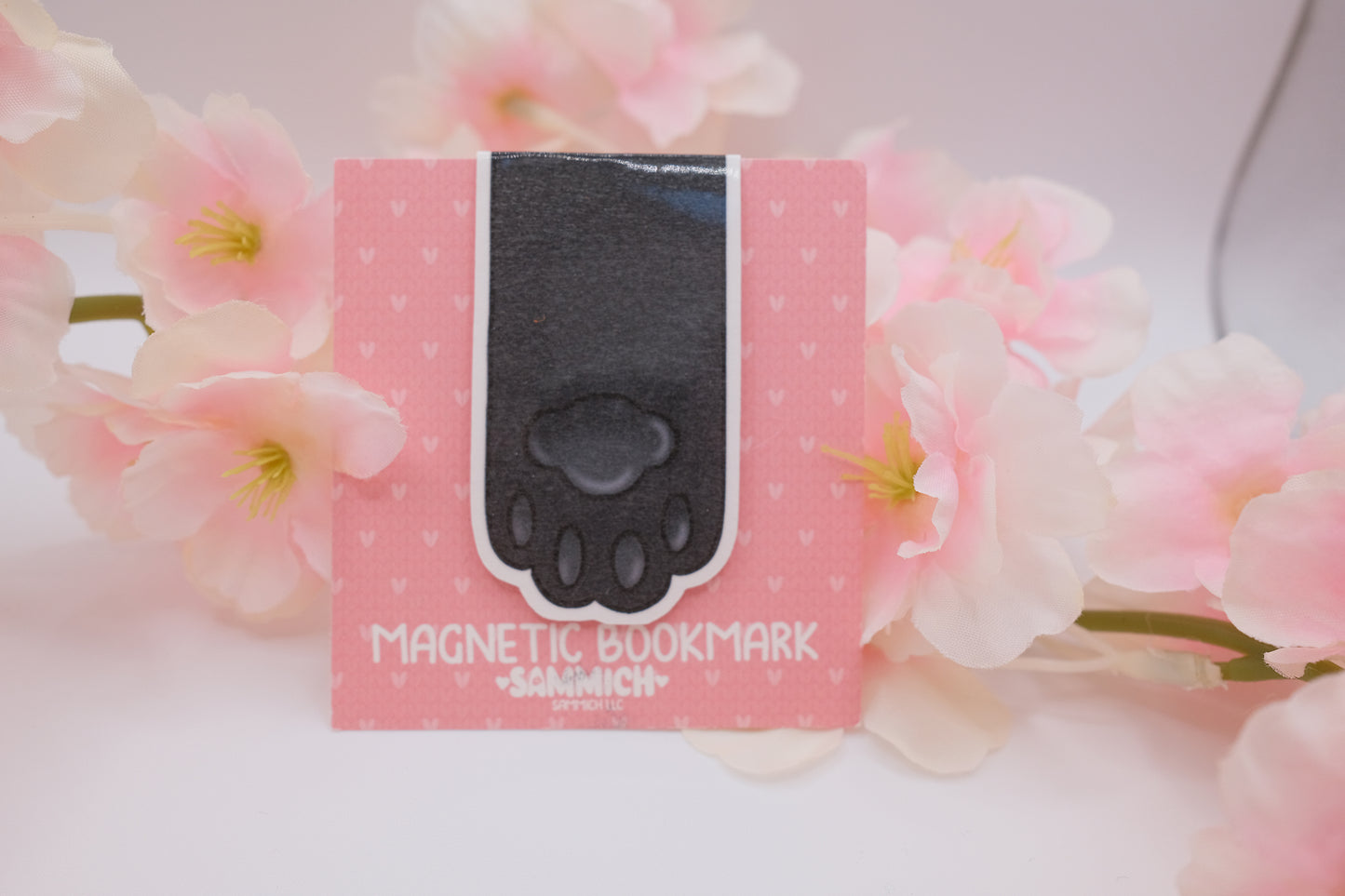 Black Cat Paw Magnetic Bookmark