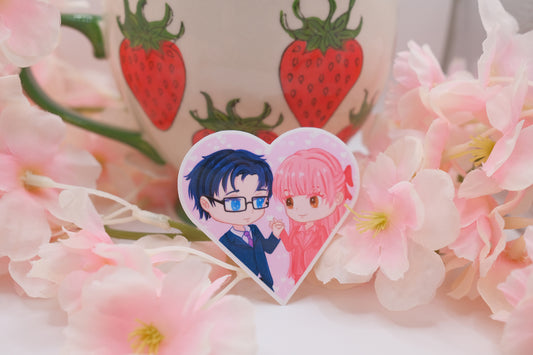 Wotakoi Hirotaka and Narumi Couple Sticker