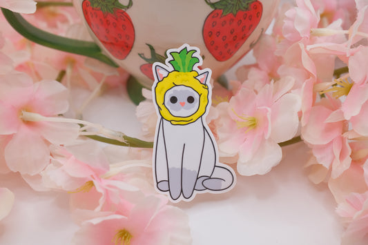 Pineapple Cat Sticker