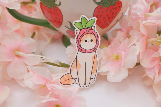 Strawberry Cat Sticker