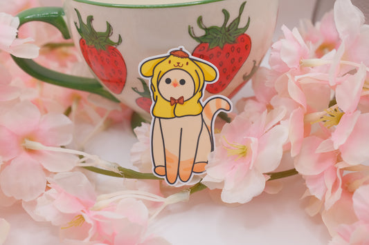 Pompompurin Cat Sticker