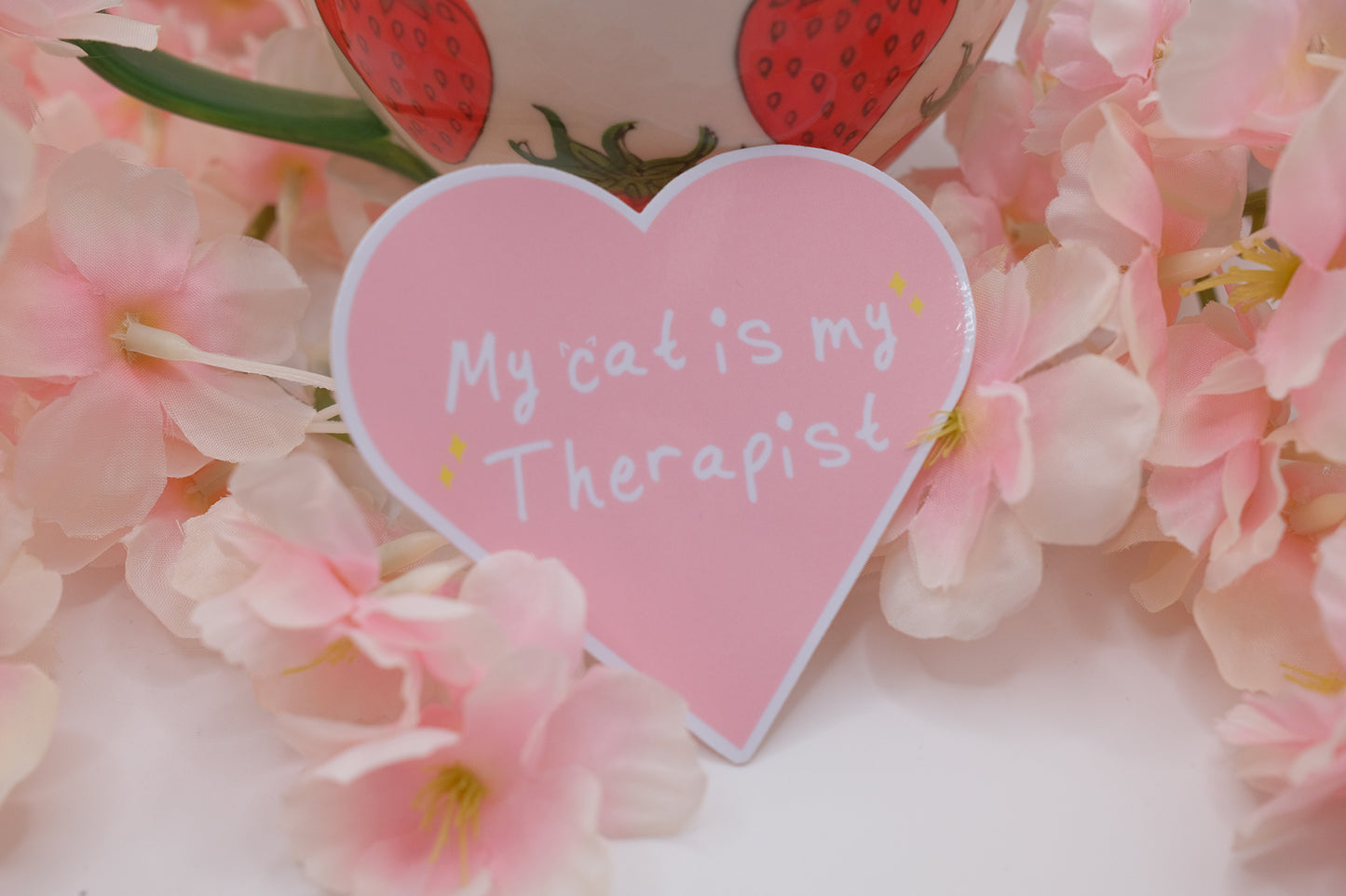 My Cat is my Therapist Sticker