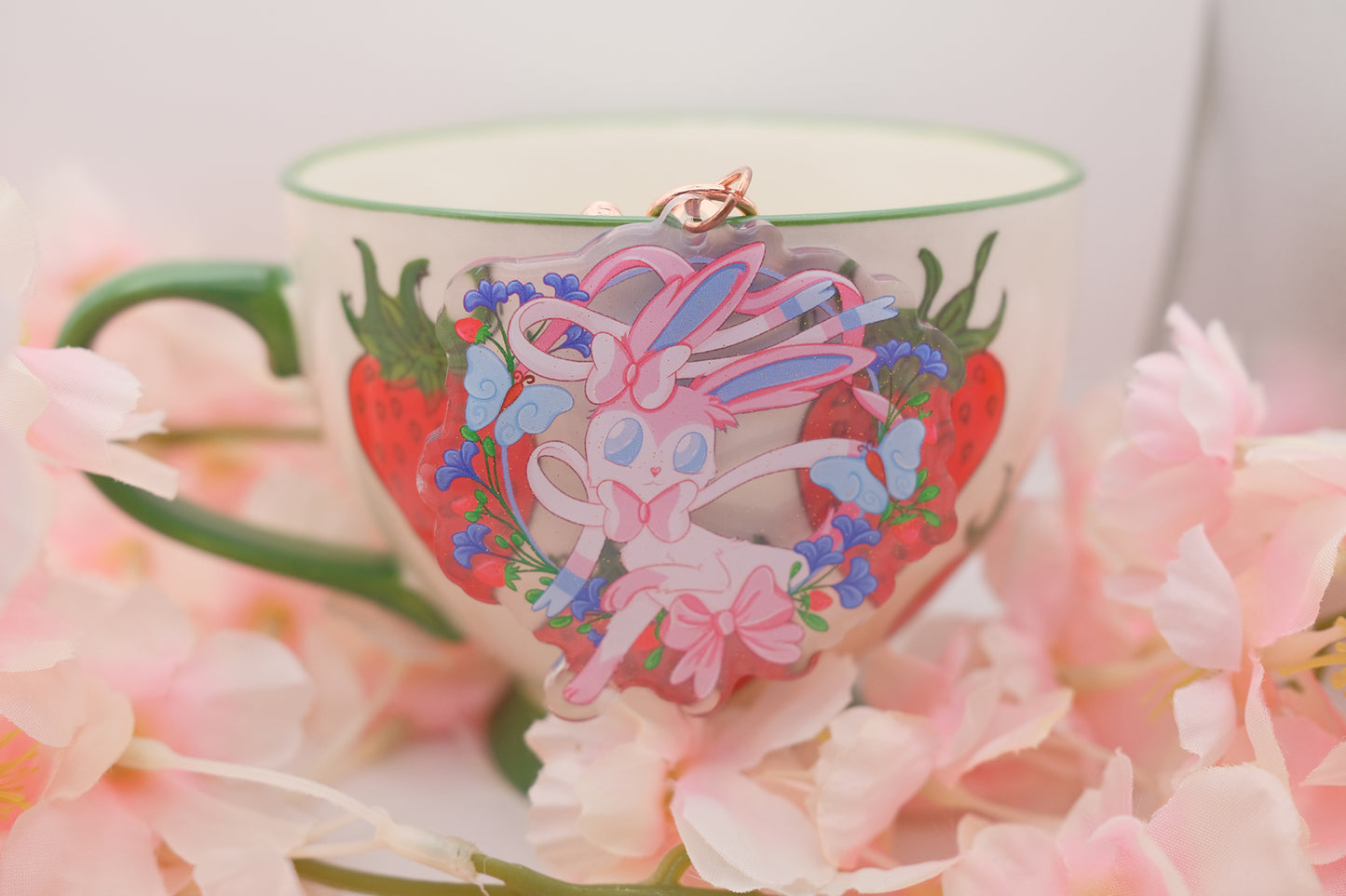 Floral Sylveon Feat. Shiny Keychain