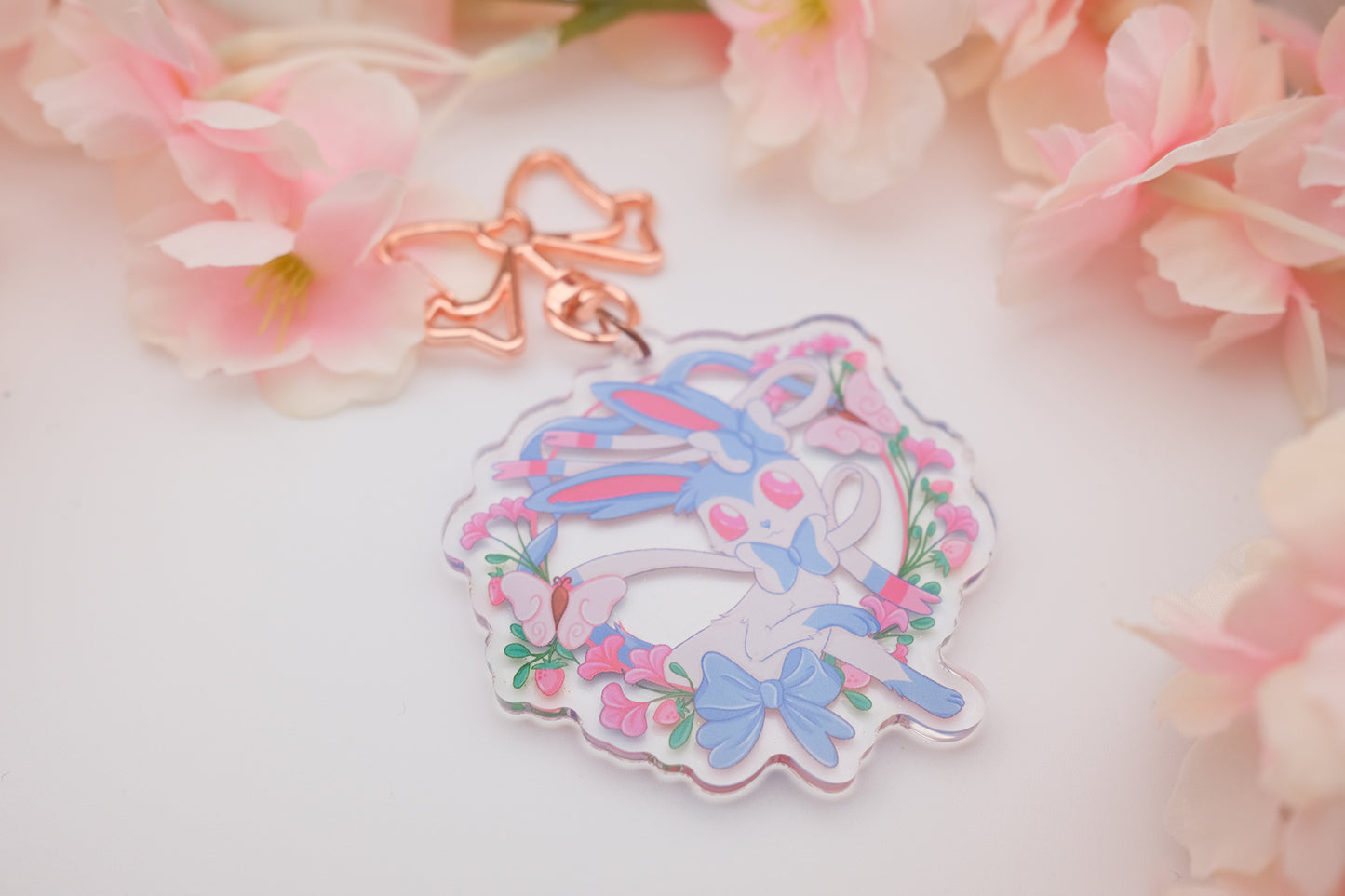 Floral Sylveon Feat. Shiny Keychain