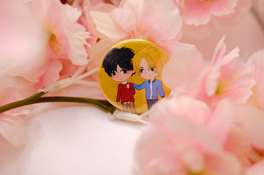 Banana Fish AshEiji Couple Button