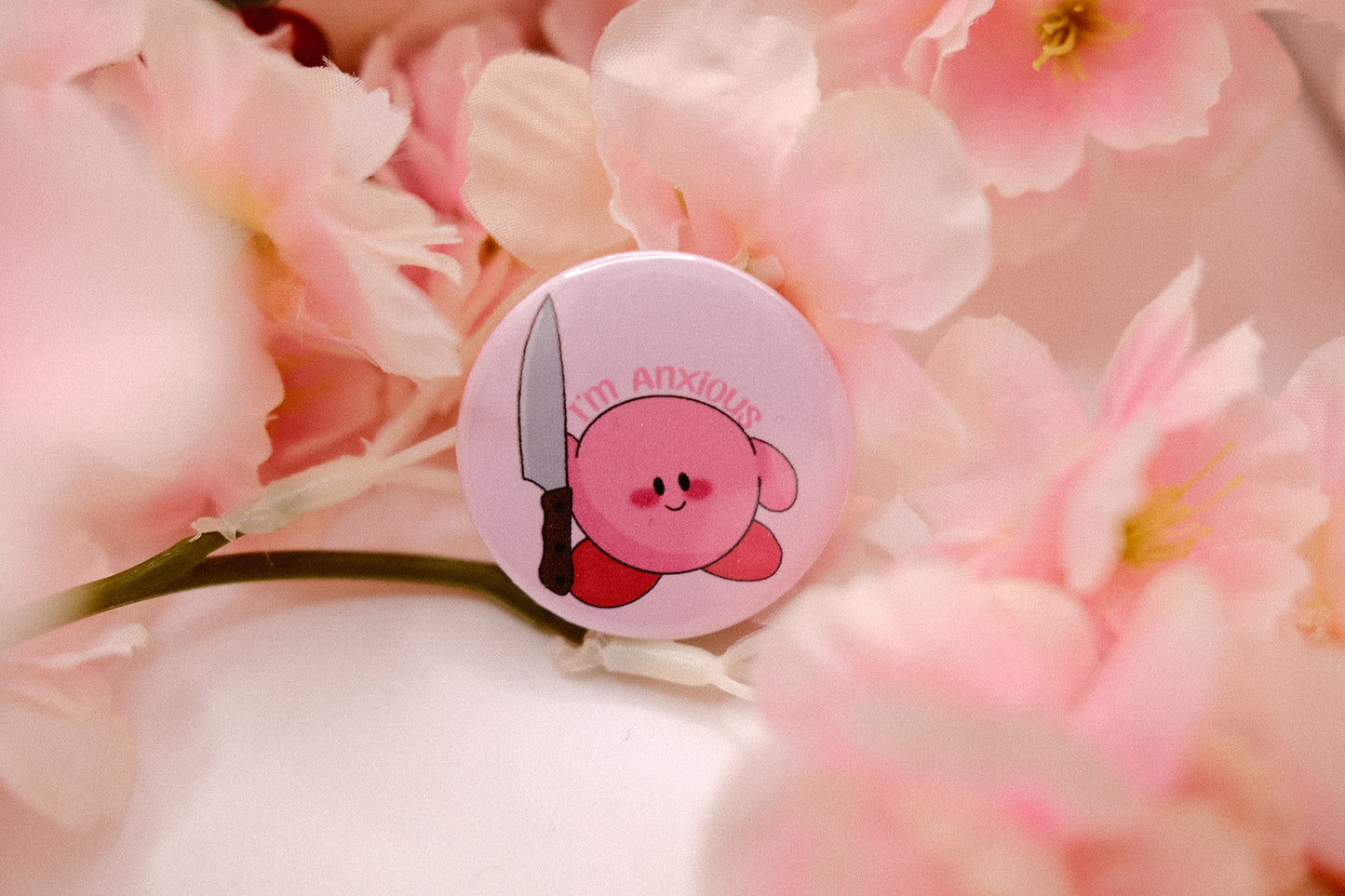 "I'm Anxious" Kirby Button