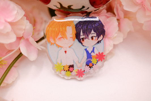 Sasaki and Miyano Couple Acrylic Pin