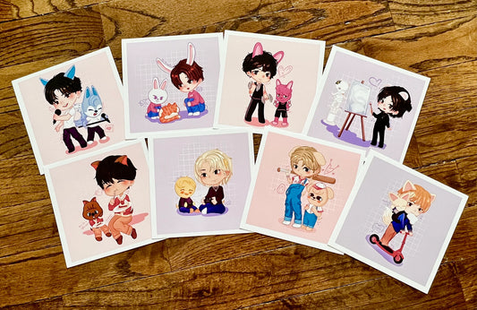 Stray Kids and Skzoo Mini Prints